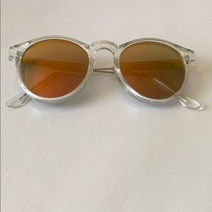 Clear rimmed iridescent sunglasses!